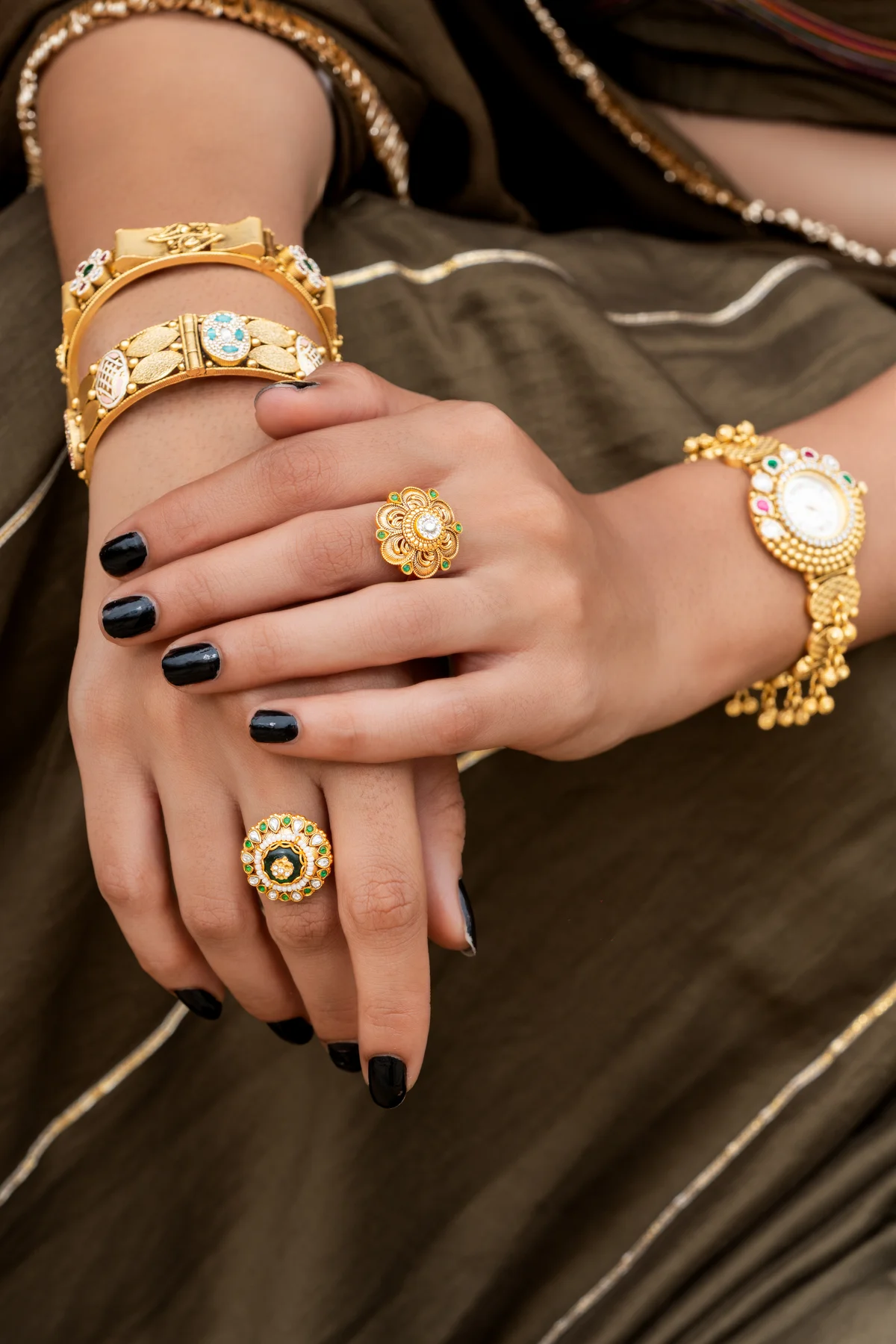 Royal Kundan Statement Cocktail Ring